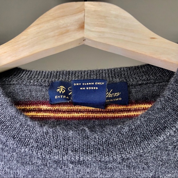 Brooks Brothers Wool Crew Neck Sweater Medium - Picture 4 of 8
